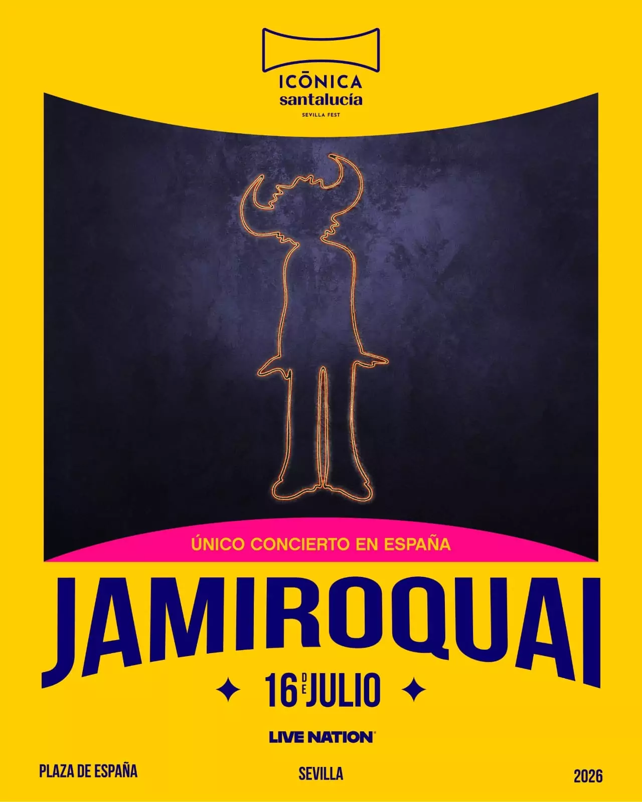 Concierto de Jamiroquai en la Plaza de España de Sevilla