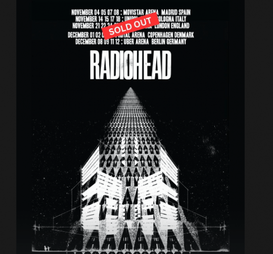 Horarios de los conciertos de Radiohead en Madrid