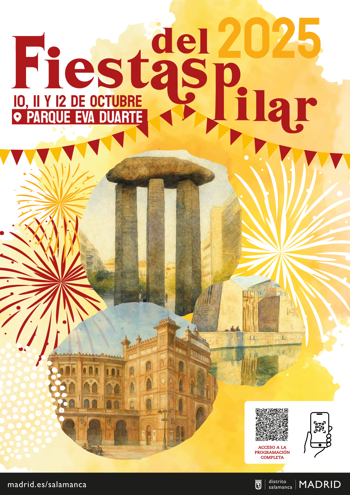 Las Fiestas del Pilar del distrito de Salamanca de Madrid se celebrarán del 10 al 12 de octubre de este 2025 con conciertos y más actividades