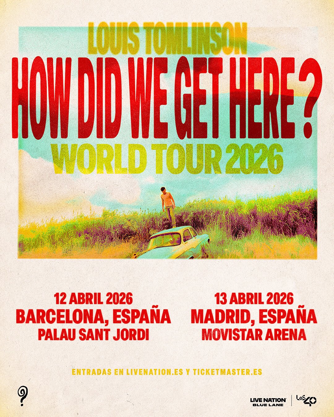 Louis Tomlinson anuncia dos citas muy esperadas en Barcelona y Madrid para 2026 como parte de su gira 'How Did We Get Here? World Tour'