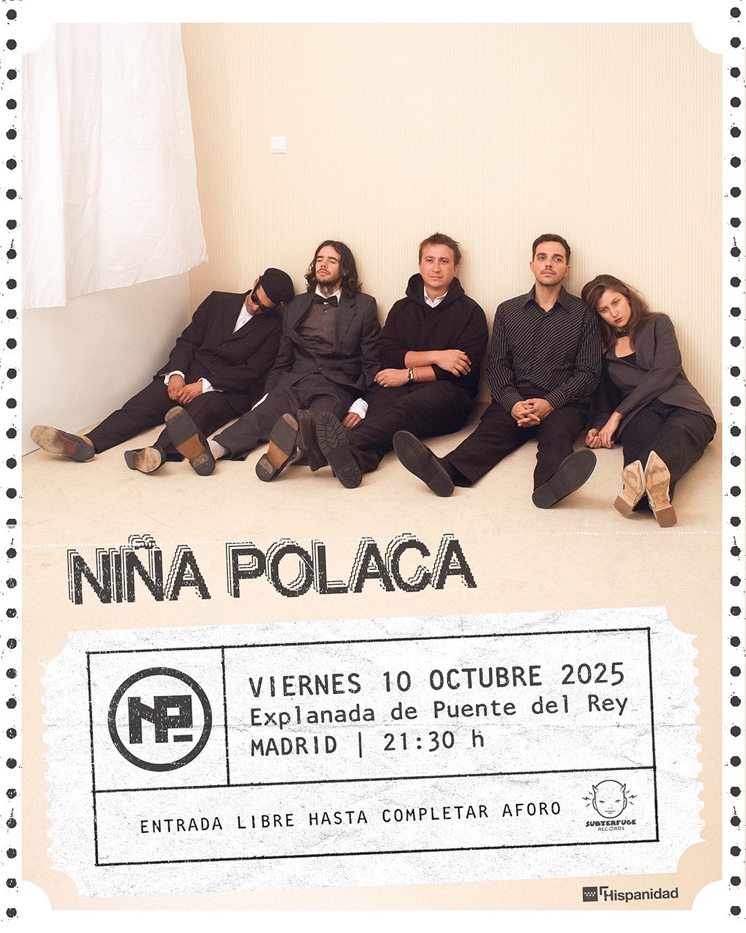 Niña Polaca dará un concierto gratuito este viernes 10 de octubre en la Explanada del Puente del Rey de Madrid Río a partir de las 21:30 horas