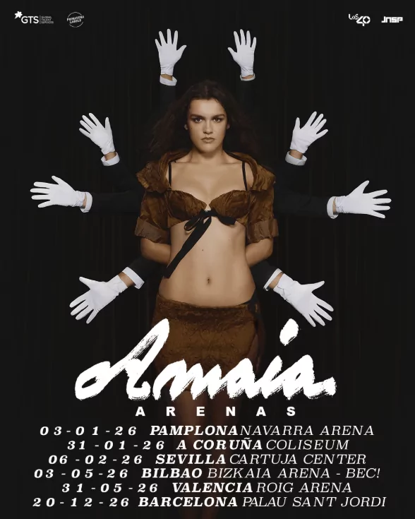 Amaia anuncia una gran gira que pasará por grandes recintos de las principales ciudades de todo el país a lo largo del próximo año 2026