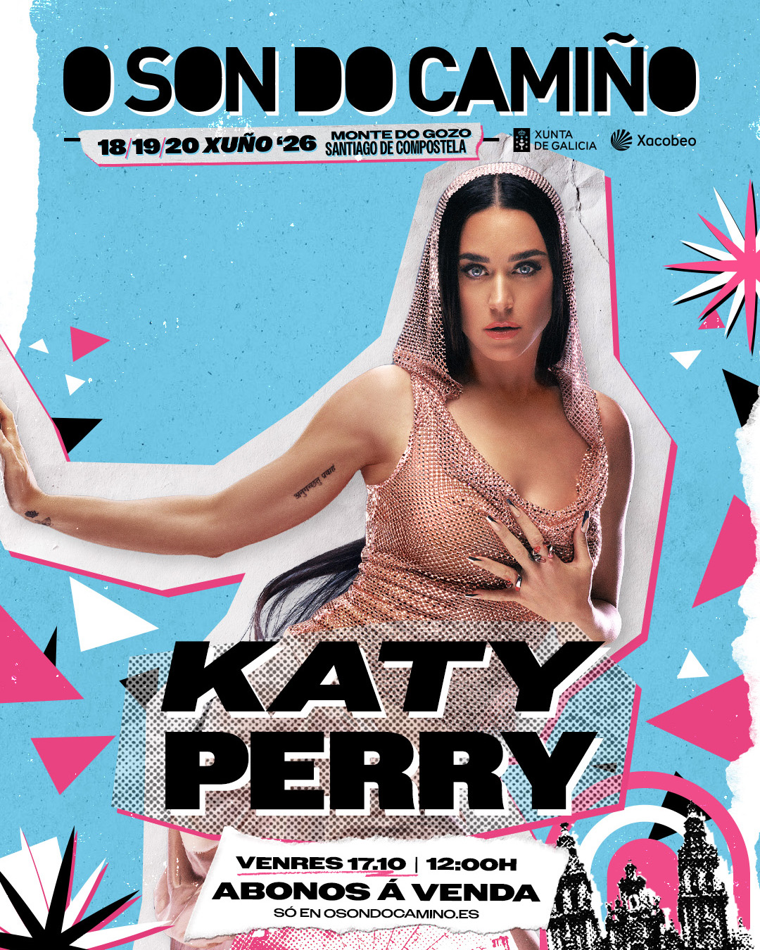 Tras anunciar la semana pasada sus fechas oficiales de su próxima edición, O Son Do Camiño 2026 empieza a revelar su cartel con Katy Perry