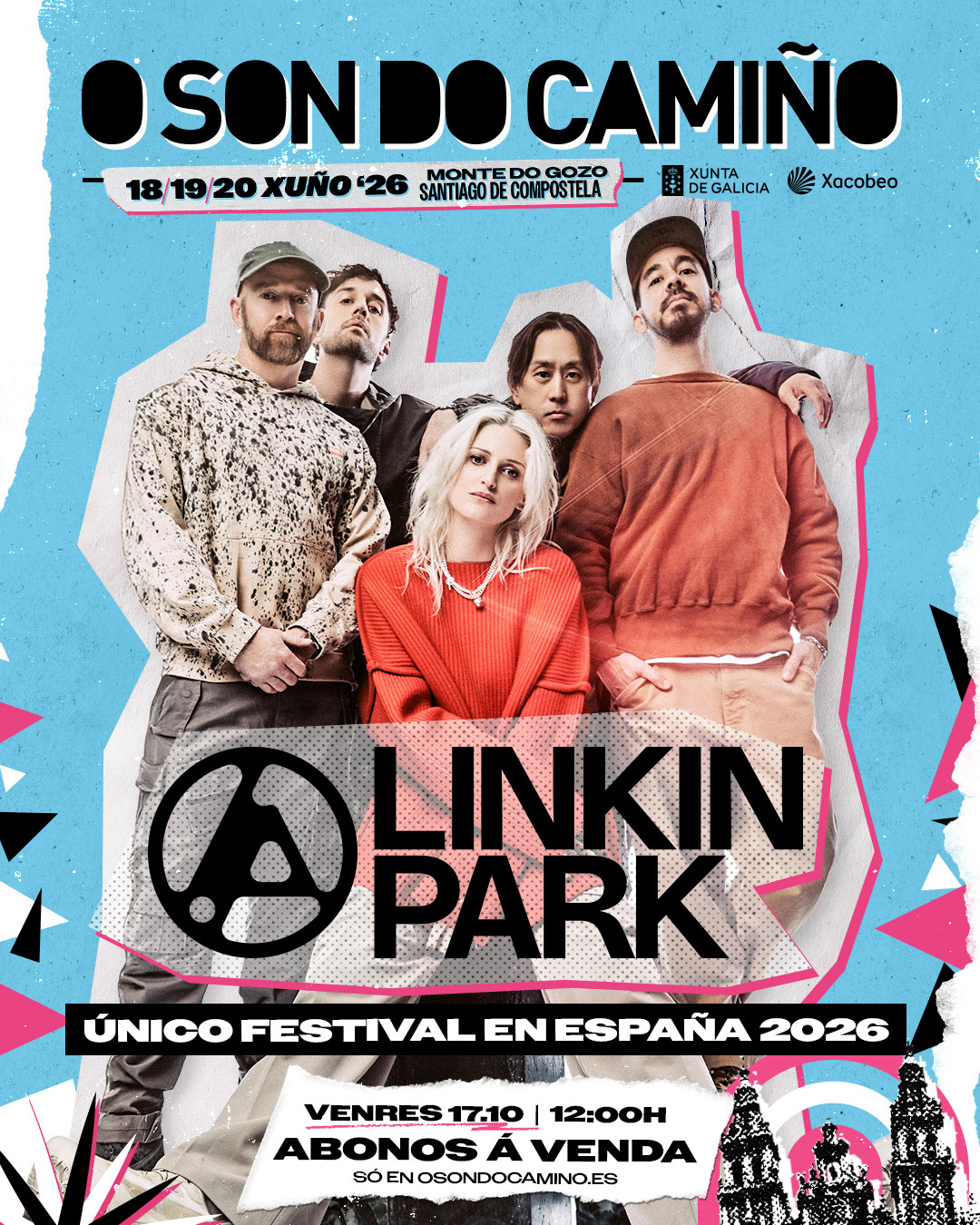 O Son Do Camiño confirma a Linkin Park para su edición de 2026, que tendrá lugar en junio en O Monte do Gozo de Santiago de Compostela.