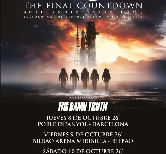 Europe celebrará en Barcelona, Bilbao y Leganés los 40 años de 'The final countdown' en tres conciertos en octubre del próximo año 2026