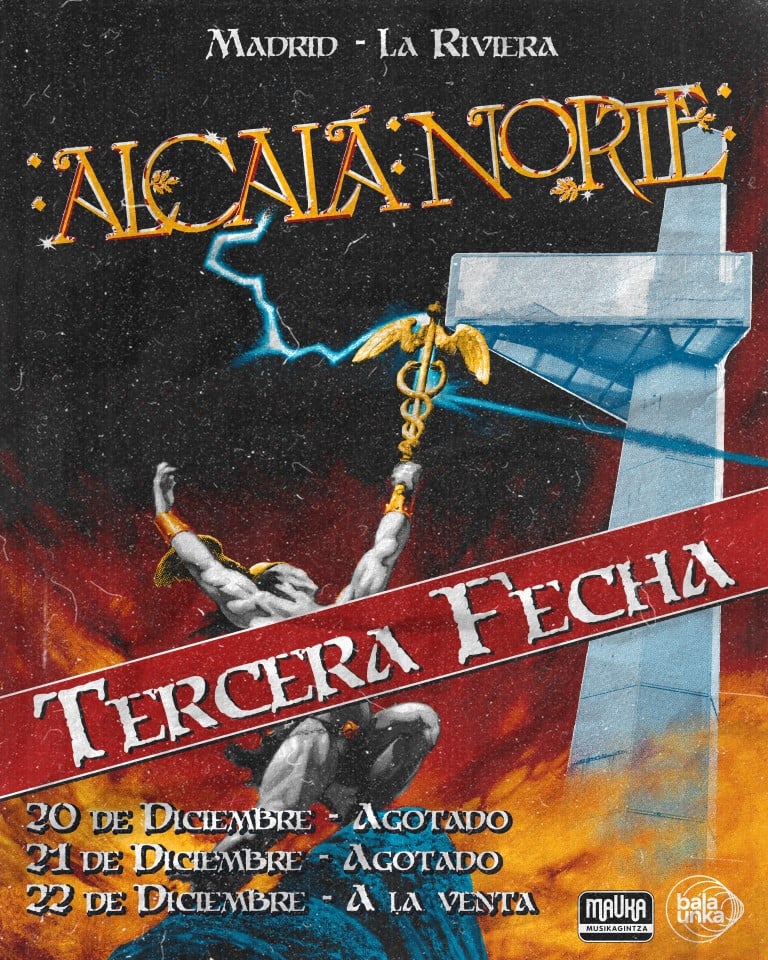Alcalá Norte anuncia un tercer concierto en La Riviera de Madrid para despedir su exitoso primer álbum. La cita es el día 22 de diciembre