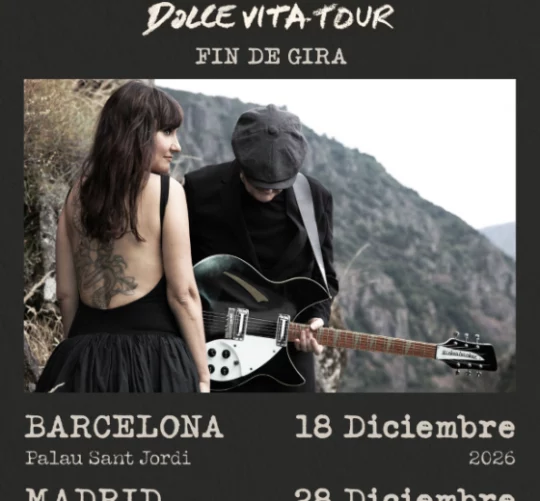 Amaral cerrará su gira en Barcelona y Madrid en diciembre de 2026. Dos grandes conciertos finales en el Palau Sant Jordi y el Movistar Arena