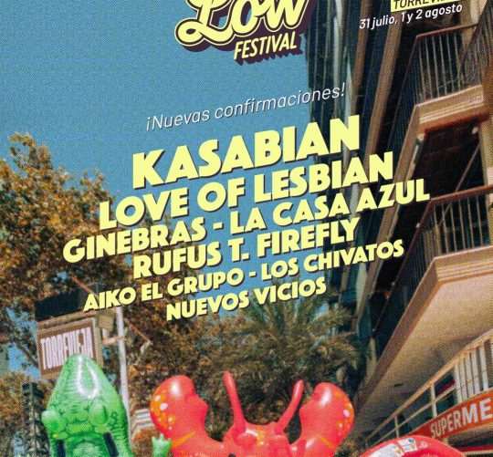 Kasabian, Love of Lesbian o Rufus T Firefly, Repion, Ginebras o La Casa Azul, entre las confirmaciones de Low Festival 2026 de Torrevieja