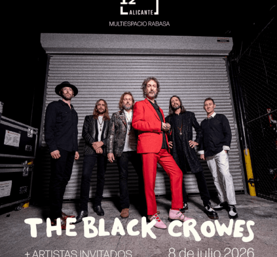 The Black Crowes darán un concierto en Alicante el 8 de julio de 2026. La cita es, concretamente, en el habitual Área 12 / Espacio Rabasa