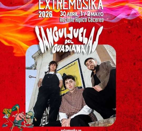 Extremúsika 2026 toma carrera con un importante anuncio, pues se muda a la primavera y tendrá lugar los días 30 de abril, 1 y 2 de mayo