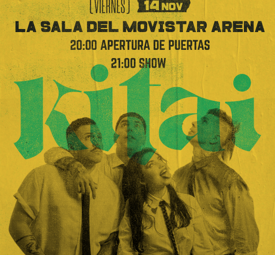 Kitai vuelve a Madrid con un concierto muy especial en la Sala del Movistar Arena de Madrid este próximo viernes 14 de noviembre