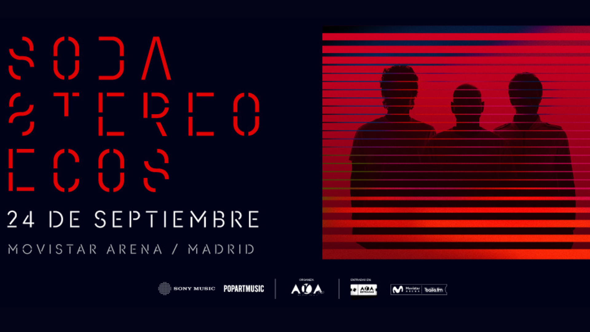 Soda Stereo volverá a latir con fuerza en Madrid, en un concierto especial que será el próximo 24 de septiembre de 2026, el Movistar Arena