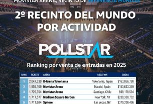 El Movistar Arena de Madrid cerrará este 2025 como el segundo recinto del mundo con más actividad, con un total de 158 eventos musicales