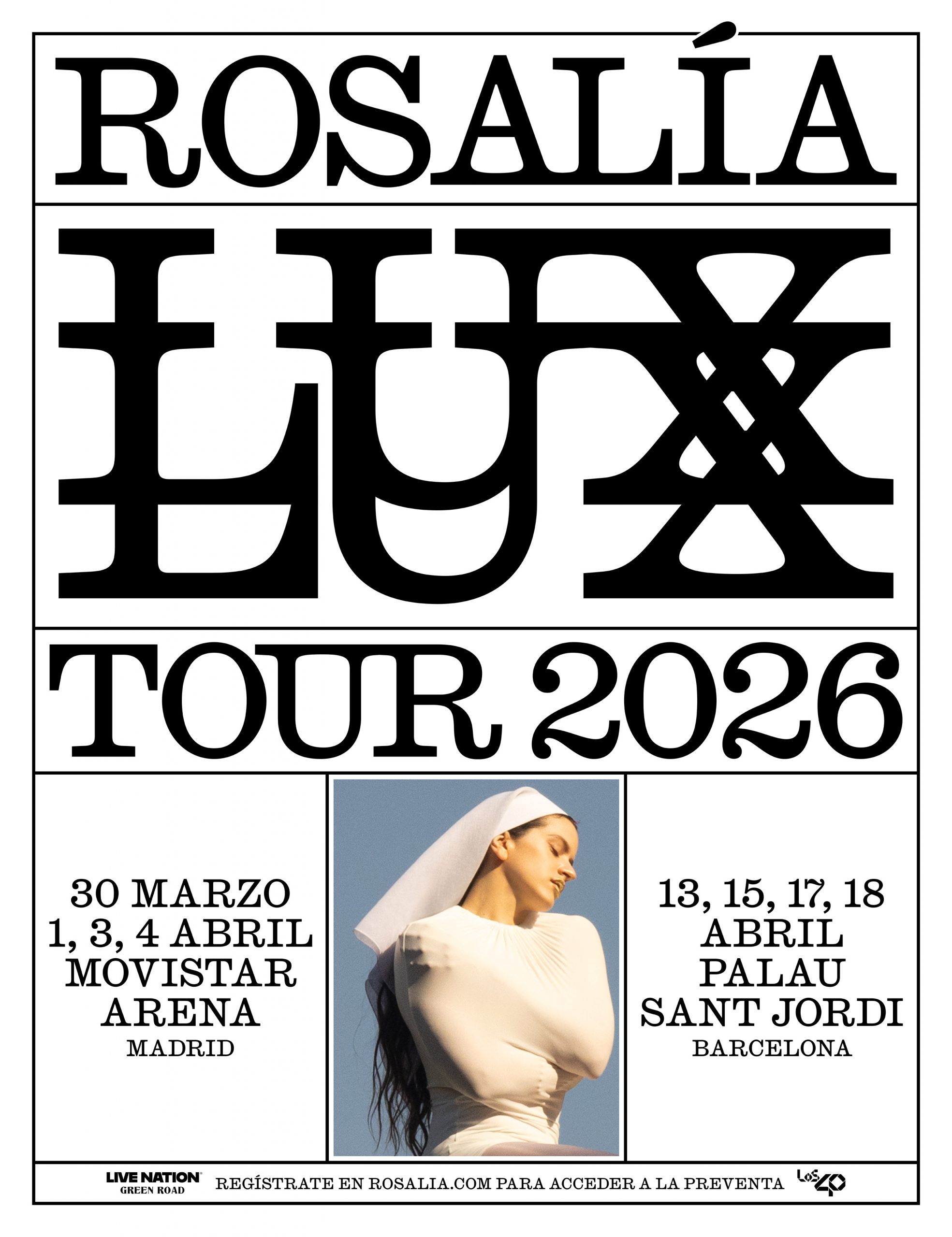 Precios de las entradas para los conciertos de Rosalía en Madrid y Barcelona en 2026