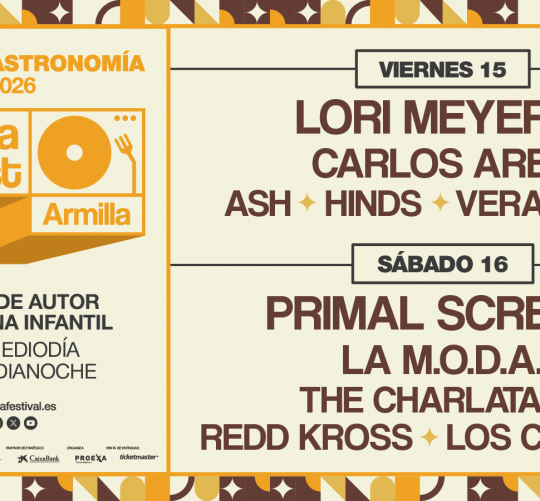 Cartel completo del Degusta Fest Armilla 2026, el festival que fusiona música en directo con cocina de autor los días 15 y 16 de mayo