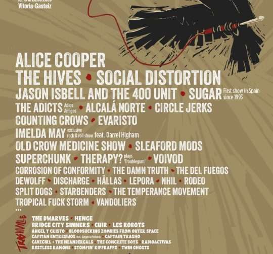Azkena Rock Festival 2026 suma a The Hives, Alcalá Norte, Counting Crows y Superchunk. La cita es en el mes de junio en Vitoria - Gasteiz