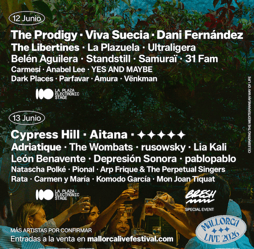 Mallorca Live 2026 desvela nuevas confirmaciones de su cartel, que tendrá lugar de nuevo en Calviá los próximos días 12 y 13 de junio