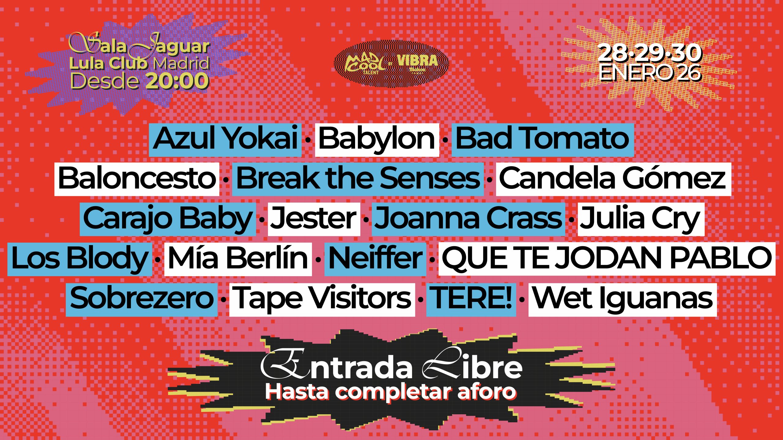 Ya se conocen las 18 bandas seleccionadas para las finales del Mad Cool Talent by Vibra Mahou 2026, que se celebran este enero en Madrid