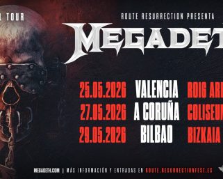 Megadeth tocará en Valencia, A Coruña y Bilbao en su gira de despedida. Los conciertos tendrán lugar en mayo, con Dave Mustaine al frente