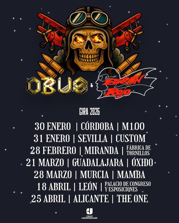 Obús y Barón Rojo ofrecerán una serie de conciertos conjuntos en los que celebrarán en una gira sus carreras para gusto de sus seguidores