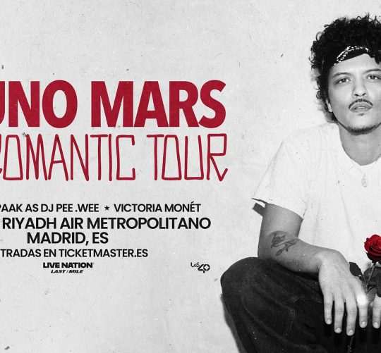 Ya tenemos los precios de las entradas para el concierto de Bruno Mars el 10 de julio de 2026 en el Estadio Metropolitano de Madrid