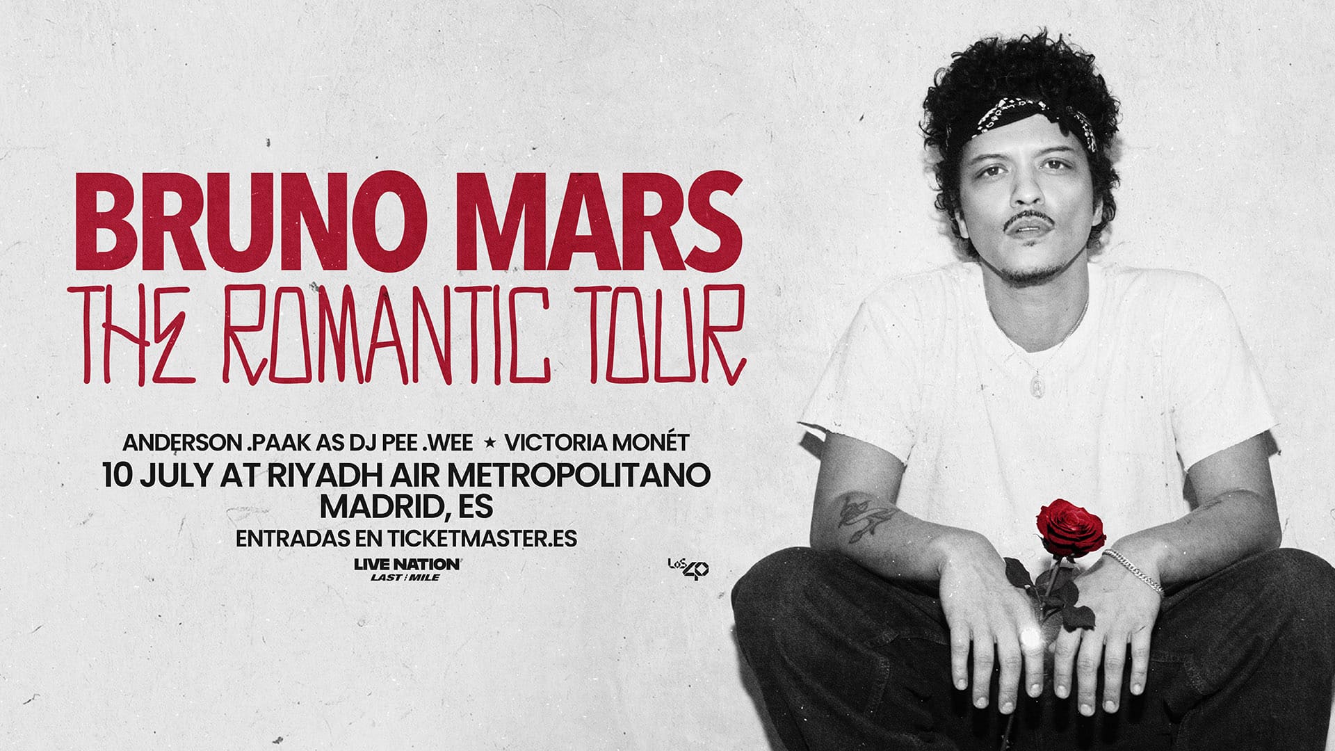 Ya tenemos los precios de las entradas para el concierto de Bruno Mars el 10 de julio de 2026 en el Estadio Metropolitano de Madrid