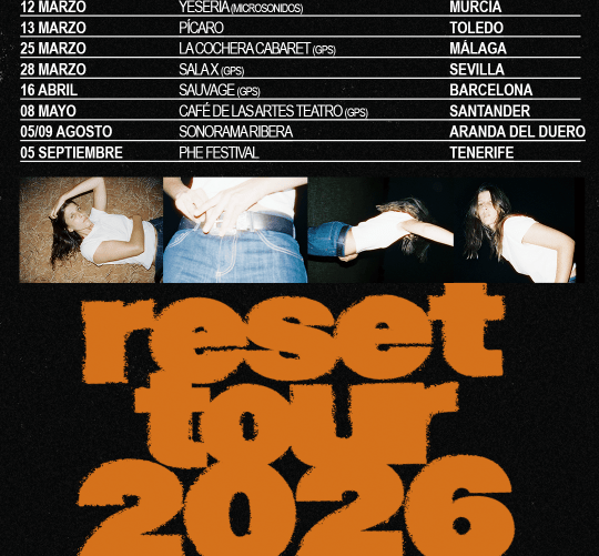 Tras la publicación de su segundo disco, 'Reset', Ona Mafalda anuncia los primeros conciertos de su nueva gira, 'Reset Tour 2026'.