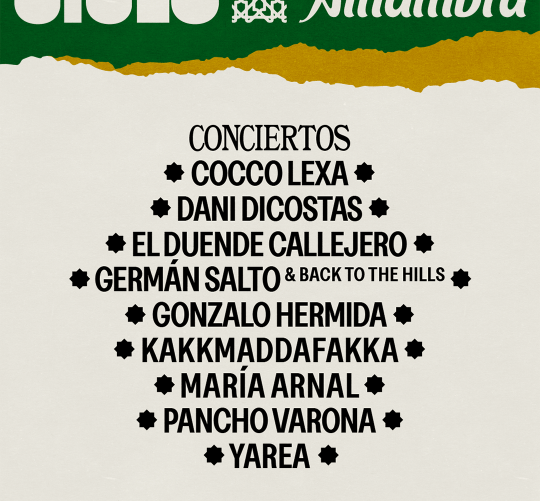 Momentos Alhambra avanza la primera parte de su cartel para este recién estrenado nuevo año 2026