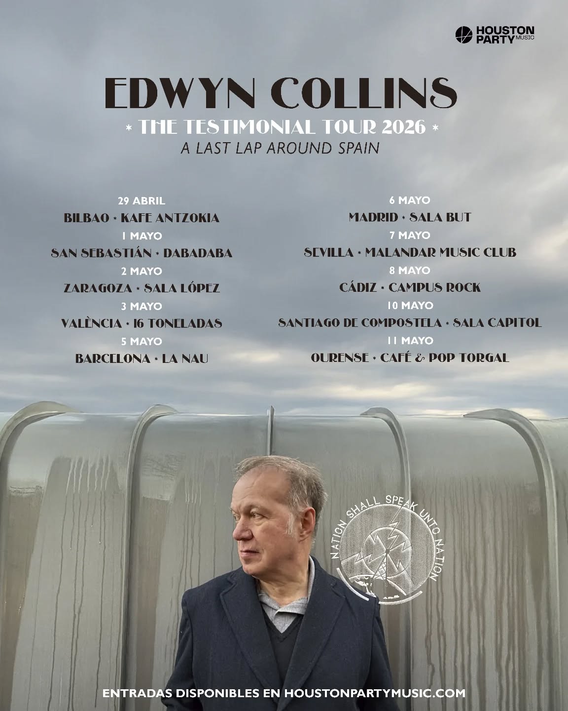 El músico escocés Edwyn Collins volverá a nuestro país para una última gira española en la que se despedirá de nuestros escenarios