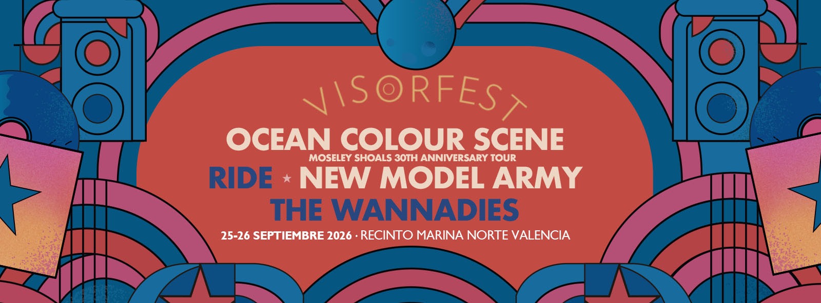 Visor Fest 2026 amplía su cartel con Ocean Colour, New Model Army y The Wannadies. En septiembre en el recinto de la Marina Norte de Valencia