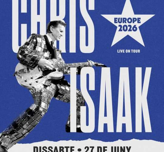 Chris Isaak dará un concierto el 27 de junio en Barcelona en una de sus dos únicas fechas en España, dentro de su gira europea de este 2026