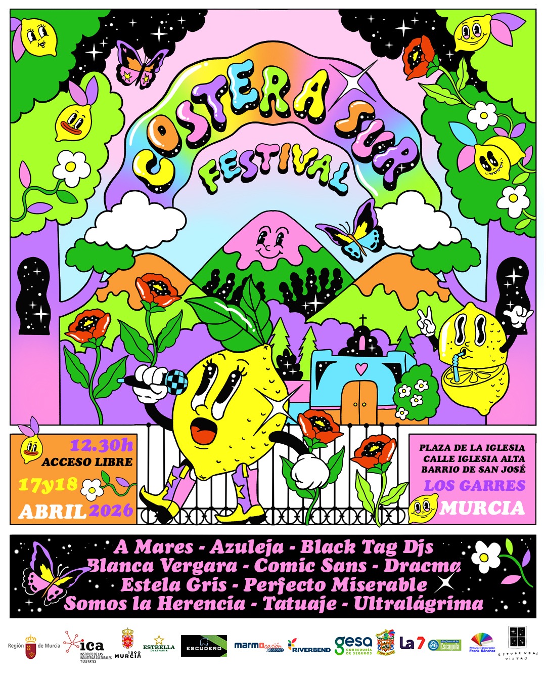 Ya tenemos el cartel del Costera Sur Festival 2026, que se celebrará los días 17 y 18 de abril en Murcia con bandas de la escena alternativa
