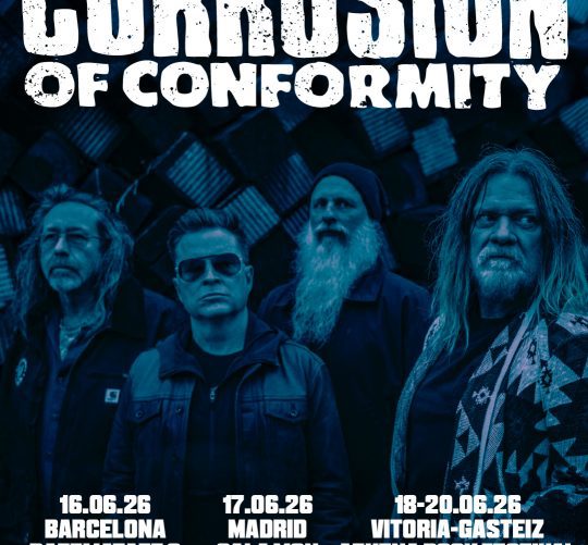 Corrosion of Conformity amplían su paso por nuestro país el próximo mes de junio de 2026 con dos conciertos en salas de Barcelona y Madrid
