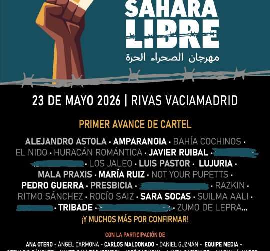 El Auditorio Miguel Ríos de Rivas Vaciamadrid acogerá el 23 de mayo el Festival Sáhara Libre para visibilizar la lucha del pueblo saharaui