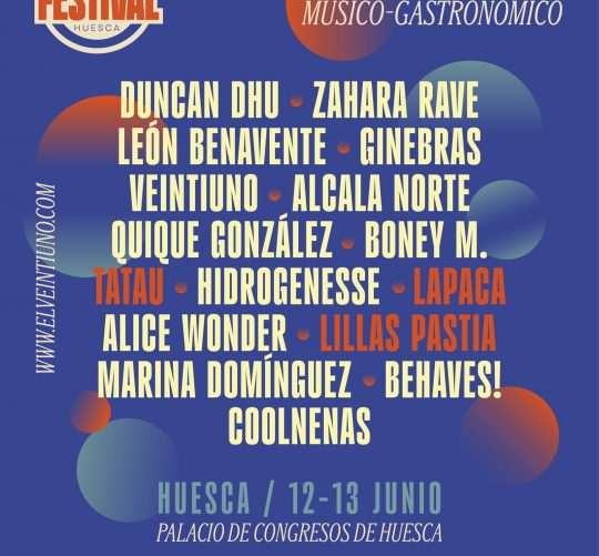 El 21 Festival, que tendrá lugar los días 12 y 13 de junio de este año 2026 en el Palacio de Congresos de Huesca, amplia su cartel musical