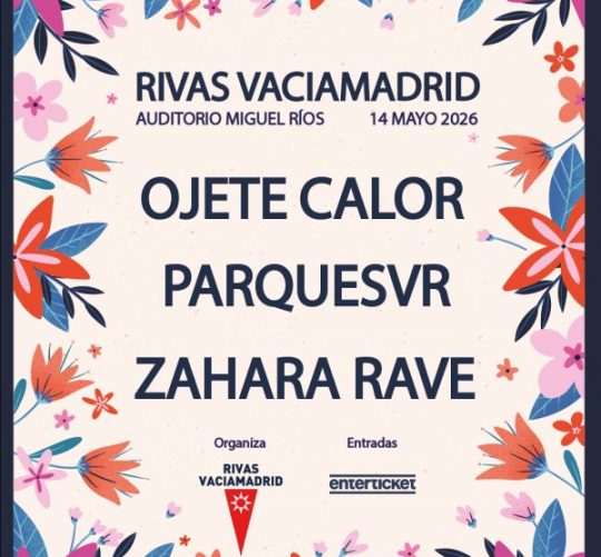 Ya se conoce el cartel de dos de los cuatro conciertos de las próximas Fiestas de Rivas Vaciamadrid, que se celebran en mayo de 2026