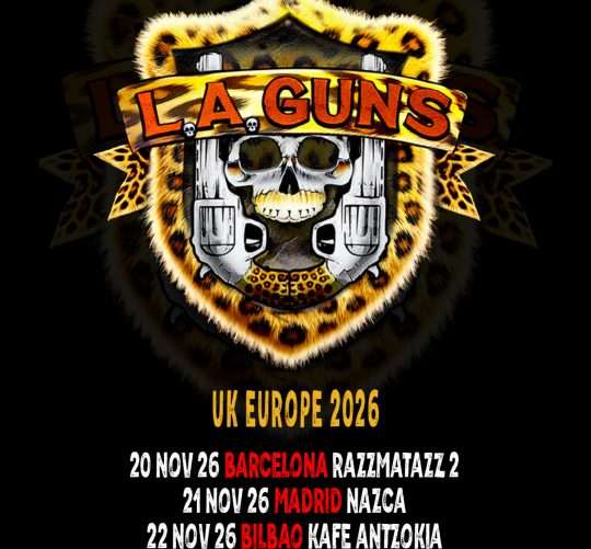 La banda angelina LA Guns regresa para presentar su nuevo álbum 'Leopard Skin' con tres conciertos en Barcelona, Madrid y Bilbao