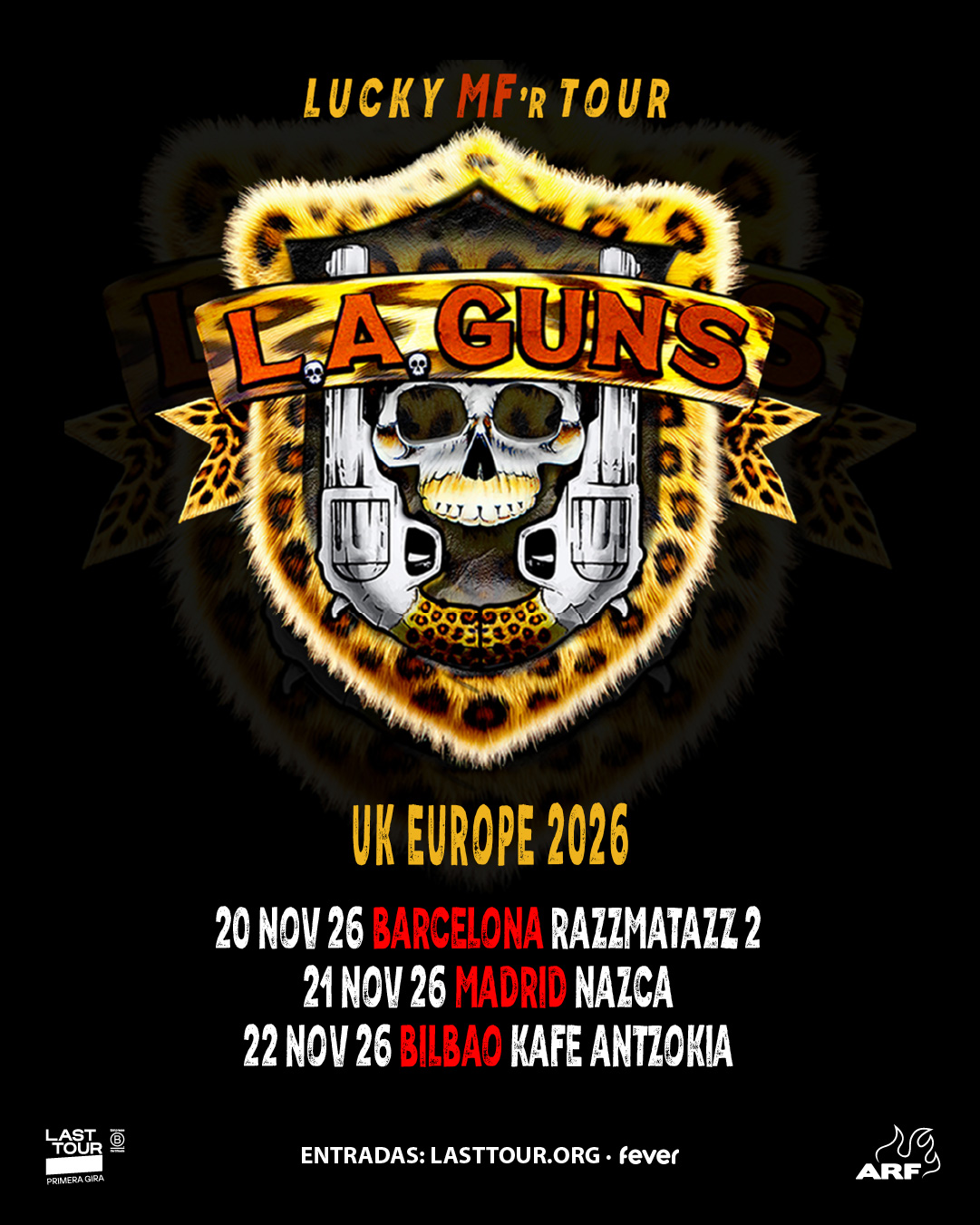 La banda angelina LA Guns regresa para presentar su nuevo álbum 'Leopard Skin' con tres conciertos en Barcelona, Madrid y Bilbao