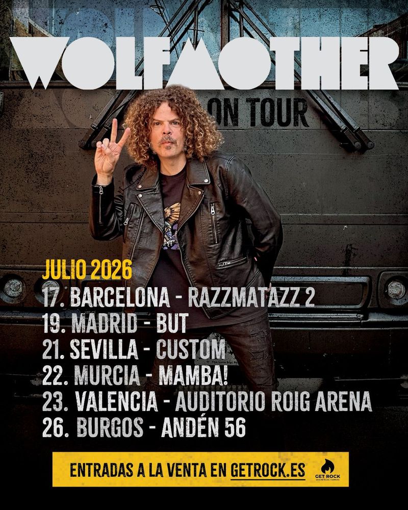 Wolfmother regresa con una gira española de hasta seis salas en otras tantas seis ciudades el próximo mes de julio del año corriente 2026