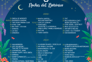 Cartel completo de Noches del Botánico, que este 2026 celebra su décimo aniversario del 3 de junio al 31 de julio en el Real Jardín Botánico Alfonso XIII de la Universidad Complutense de Madrid