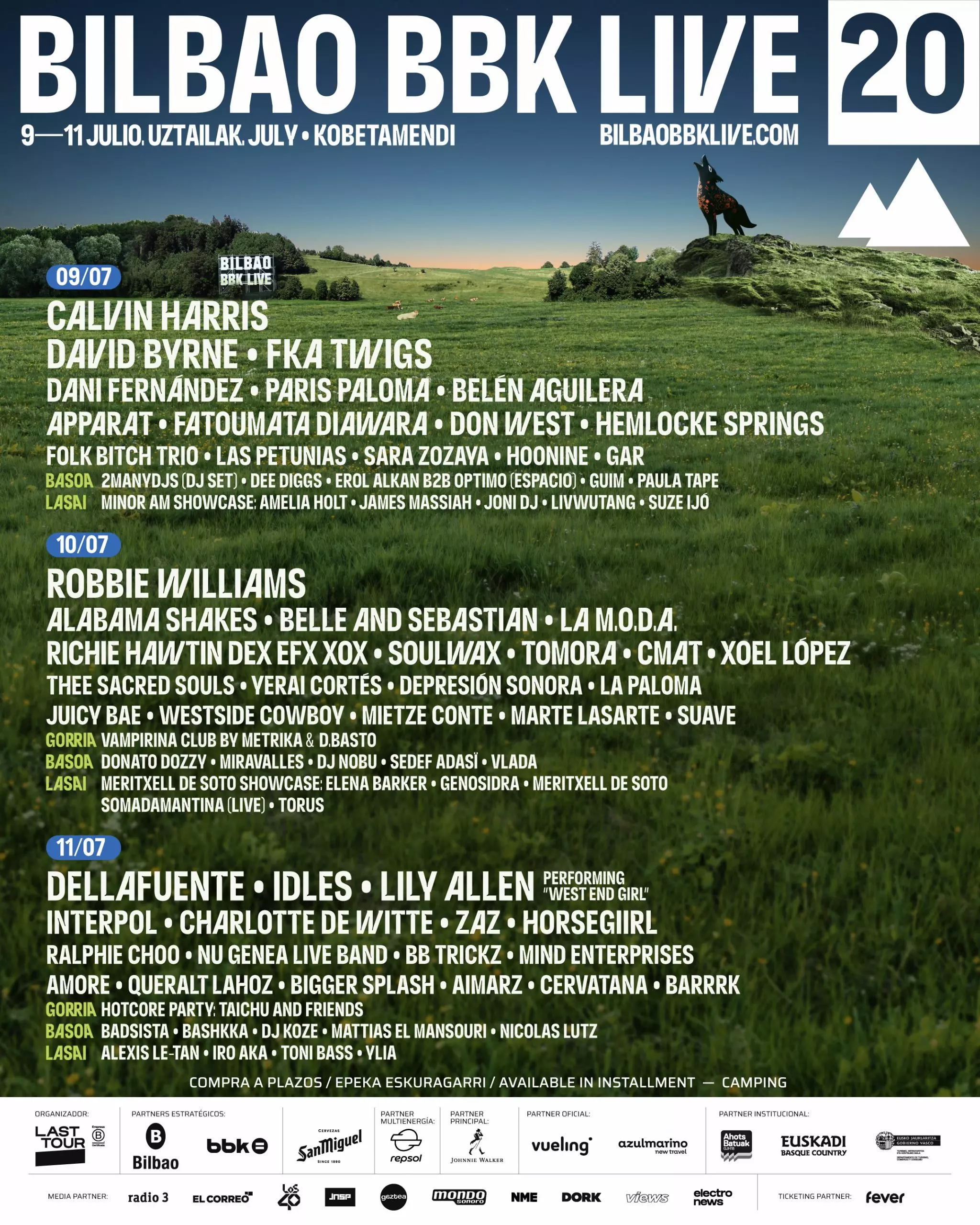Bilbao BBK Live 2026 completa su cartel con FKA twigs y desvela la programación por días de su 20 aniversario, a celebrar de 9 a 11 de julio