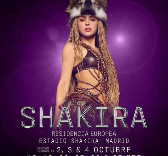 Ya conocemos los precios de las entradas para los conciertos de Shakira en Madrid en septiembre y octubre en el recinto Iberdrola Music