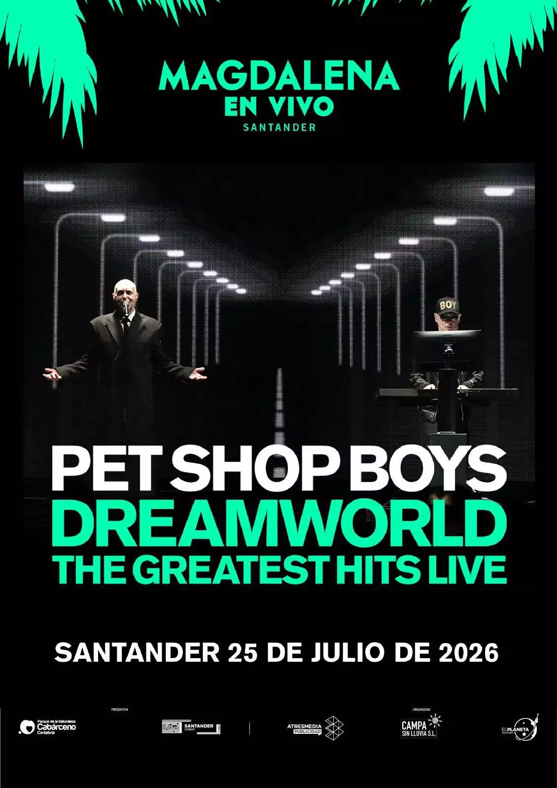 El dúo inglés Pet Shop Boys dará en la Campa de la Magdalena de Santander el 25 de julio su único concierto en España de este año 2026