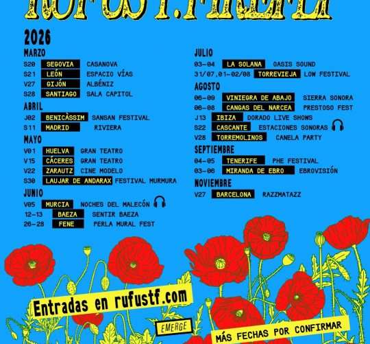 Acaban de ganar el Premio Ruido por su disco 'Todas las cosas buenas', que Rufus T Firefly siguen presentando con conciertos durante 2026