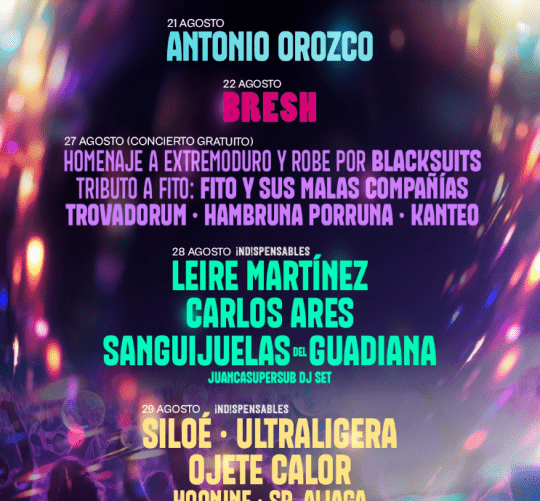 Los conciertos de la Feria y Fiestas de San Julián 2026 en Cuenca ya tienen protagonistas y fechas, como siempre a finales del mes de agosto