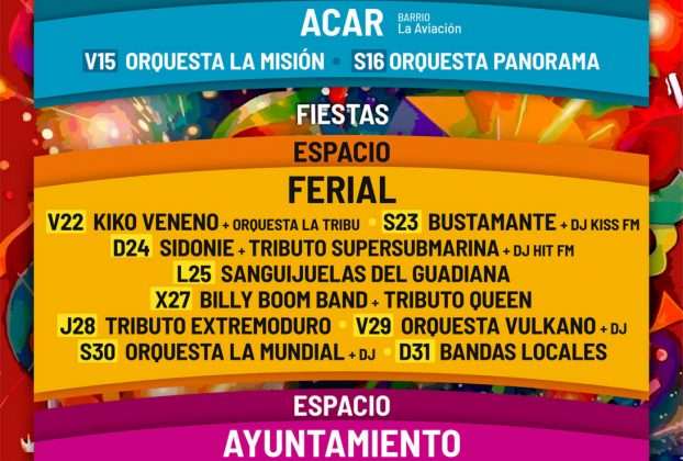 El Ayuntamiento de Getafe ha desvelado la programación completa de conciertos para las próximas Fiestas Patronales de este año 2026