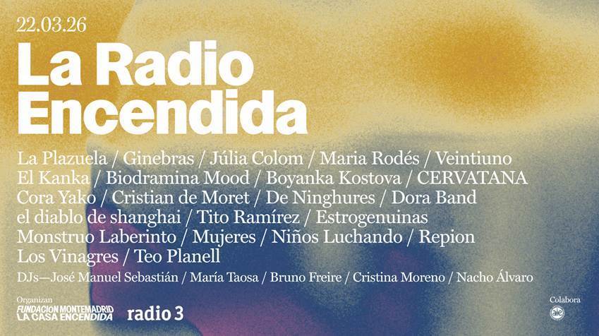 Cartel, los horarios y la información para conseguir las entradas para asistir a La Radio Encendida 2026. La cita es el domingo 22 de marzo