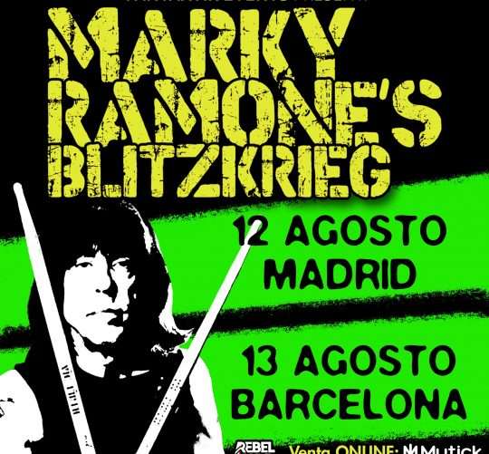 Vuelve un clásico de nuestros escenarios, vuelve Marky Ramone, con dos conciertos en Madrid y Barcelona en pleno mes de agosto