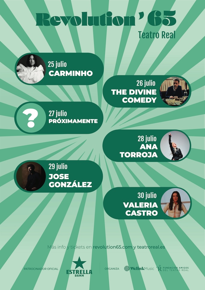 Programación para la segunda edición de Revolution’65, el ciclo de conciertos en el Teatro Real de Madrid a finales del próximo mes de julio