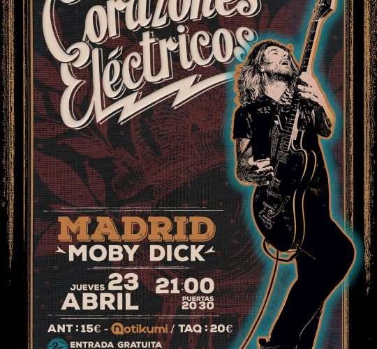 Corazones Eléctricos presentan el jueves 23 de abril en la sala Moby Dick de Madrid su nuevo disco. Una velada que promete rock del bueno.